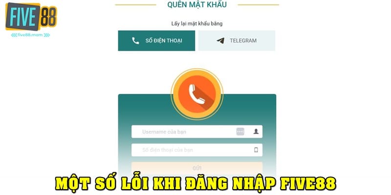 Cách xử lý khi gặp lỗi đăng nhập Five88 tại hệ thống
