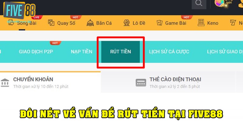 Đôi nét về quá trình rút tiền Five88 tại cổng game